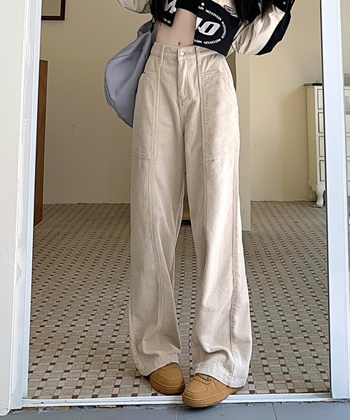 HALEY PESCA（ヘーリーペスカ）の「HALEY PESCA/コーデュロイ　ワイドレッグパンツ（その他パンツ・レディース・ブラック/ホワイト/ブラウン・LARGE/MEDIUM/SMALL）」の8枚目の写真