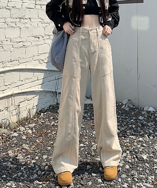 HALEY PESCA（ヘーリーペスカ）の「HALEY PESCA/コーデュロイ　ワイドレッグパンツ（その他パンツ・レディース・ブラック/ホワイト/ブラウン・LARGE/MEDIUM/SMALL）」の11枚目の写真