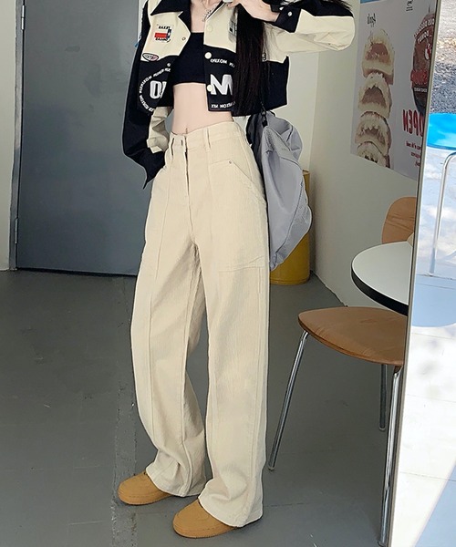 HALEY PESCA（ヘーリーペスカ）の「HALEY PESCA/コーデュロイ　ワイドレッグパンツ（その他パンツ・レディース・ブラック/ホワイト/ブラウン・LARGE/MEDIUM/SMALL）」の12枚目の写真