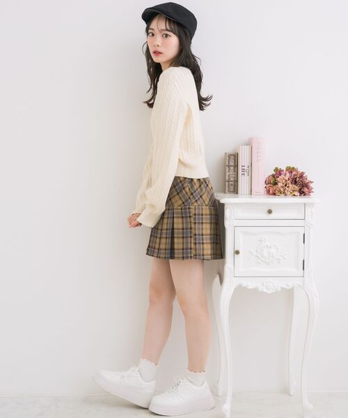 ems excite（エムズエキサイト）の「ケーブルNTPO（ニット/セーター・レディース・ダークブルー/ナチュラル/ダークグレー/レッド・FREE）」の9枚目の写真