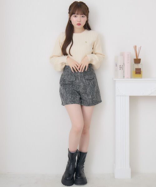 ems excite（エムズエキサイト）の「ケーブルNTPO（ニット/セーター・レディース・ダークブルー/ナチュラル/ダークグレー/レッド・FREE）」の15枚目の写真