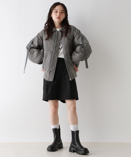 RAGEBLUE（レイジブルー）の「＜AIRTHERMAL/高機能中綿＞MA-1フライトジャケット（MA-1・レディース・オリーブ/グレー・FREE）」の19枚目の写真