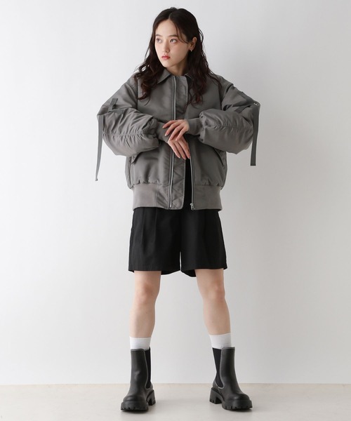 RAGEBLUE（レイジブルー）の「＜AIRTHERMAL/高機能中綿＞MA-1フライトジャケット（MA-1・レディース・オリーブ/グレー・FREE）」の20枚目の写真