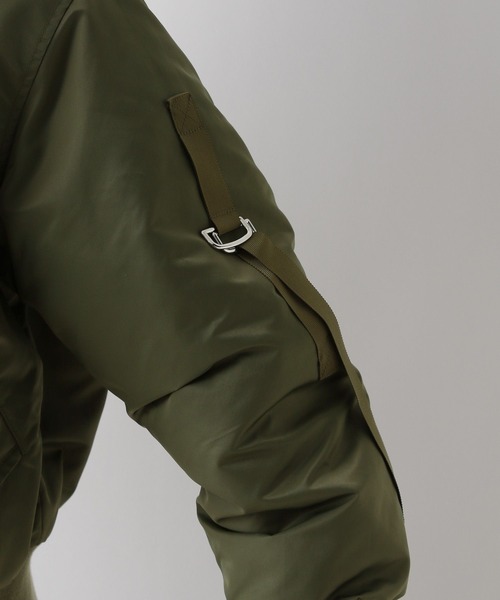 RAGEBLUE（レイジブルー）の「＜AIRTHERMAL/高機能中綿＞MA-1フライトジャケット（MA-1・レディース・オリーブ/グレー・FREE）」の14枚目の写真