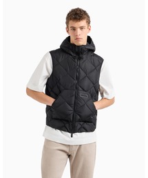 ARMANI EXCHANGE | 【A|X アルマーニ エクスチェンジ】キルティング　フーデッドパファーベスト(ダウンベスト)