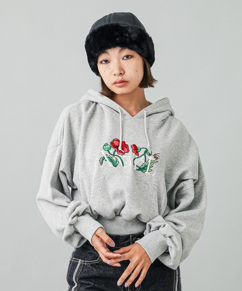 X-girl(エックスガール)の「FAUX FUR BRIM HAT(ハット・レディース・ブラック/ホワイト・ONE SIZE)」の16枚目の写真