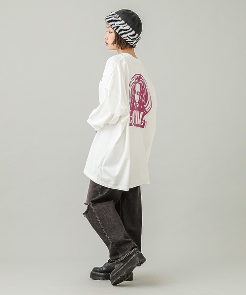 X-girl(エックスガール)の「FAUX FUR BRIM HAT(ハット・レディース・ブラック/ホワイト・ONE SIZE)」の11枚目の写真