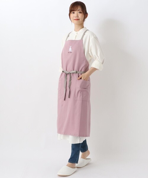 インド刺繍 ロングワンピース おしゃれエプロン 5点セット 体型カバー　No6 未使用タグ付 インド綿【刺繍エプロンドレス】ロングワンピース