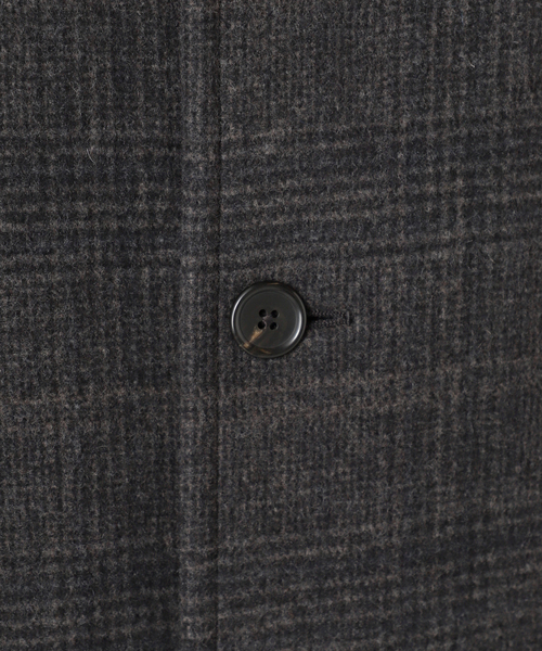 JOURNAL STANDARD（ジャーナルスタンダード）の「S140 ウールモッサ オーバーマックコート（ステンカラーコート・メンズ・ブラック/ネイビー/グレー/ブラック系その他・SMALL/MEDIUM/LARGE）」の12枚目の写真