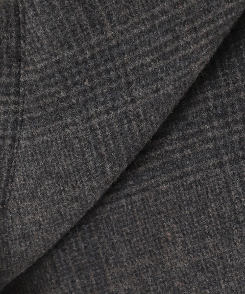 JOURNAL STANDARD（ジャーナルスタンダード）の「S140 ウールモッサ オーバーマックコート（ステンカラーコート・メンズ・ブラック/ネイビー/グレー/ブラック系その他・SMALL/MEDIUM/LARGE）」の17枚目の写真