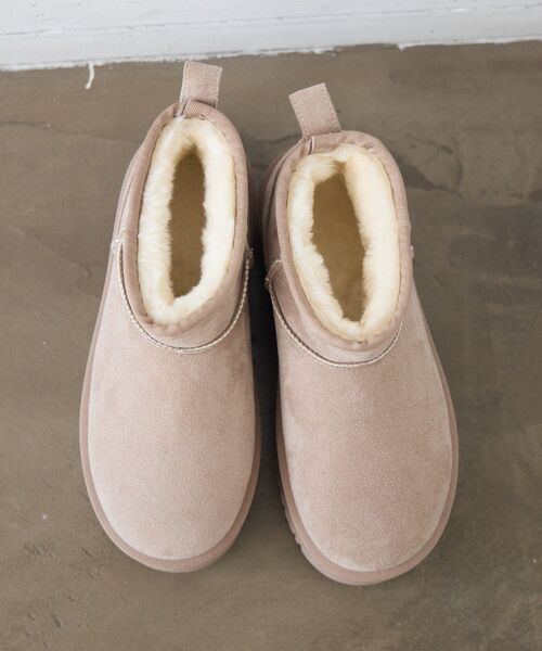 ems excite（エムズエキサイト）の「厚底ショートムートン（ブーツ・レディース・ベージュ/ブラック/キャメル・MEDIUM/LARGE）」の11枚目の写真