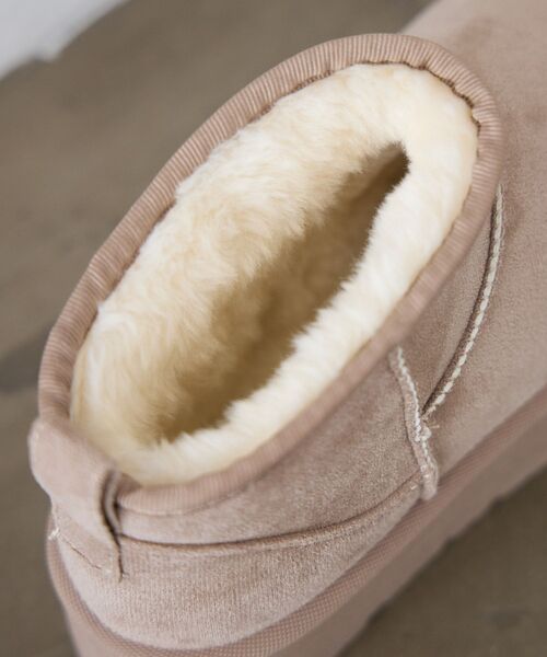 ems excite（エムズエキサイト）の「厚底ショートムートン（ブーツ・レディース・ベージュ/ブラック/キャメル・MEDIUM/LARGE）」の17枚目の写真