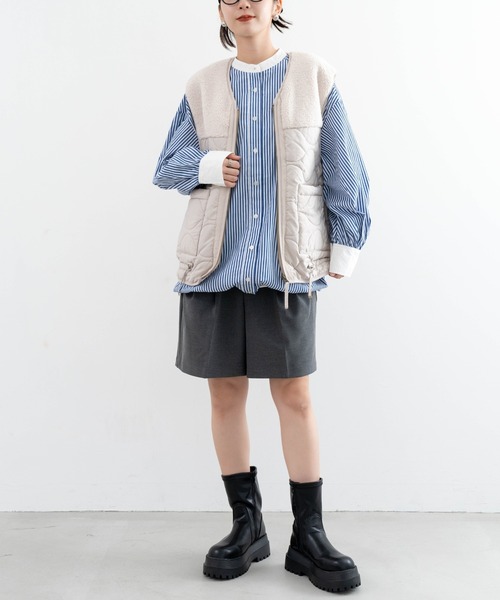 refinedworks】 秋に使いやすい！キルティングベスト！（ベスト