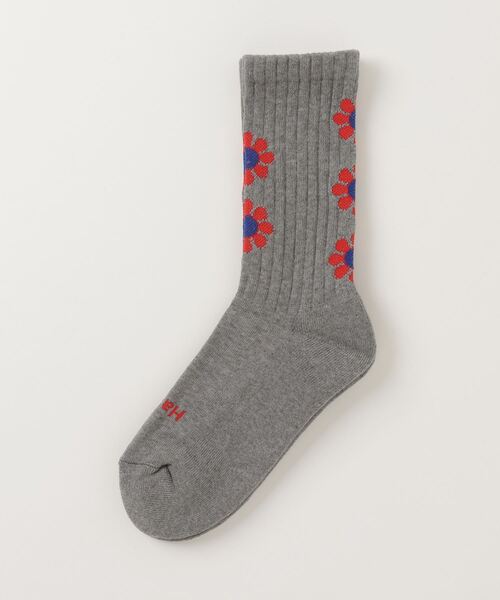ROSTER SOX（ロスターソックス）の「ROSTER SOX/ロスターソックス  PEACE SOCKS メンズ レディース（ソックス/靴下・メンズ・グレー/イエロー/ホワイト・1/2）」の2枚目の写真