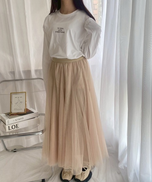 merrylatte（メリーラテ）の「『低身長用サイズあり』　ワンポイントロンT／長袖Tシャツ（Tシャツ/カットソー・レディース・ホワイト/A/C/D/E/B・MEDIUM/SMALL/LARGE/X-LARGE/X-SMALL）」の21枚目の写真