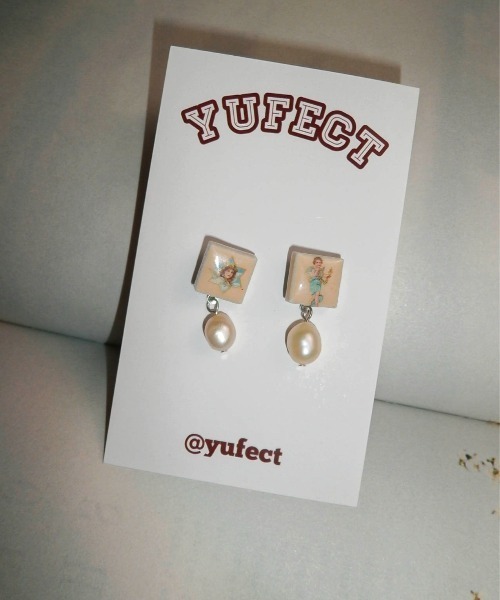 yufect(ユフェクト)の「【Yu】【it】【yufect】パールタイルピアス(ピアス(両耳用)・レディース・ベージュ・FREE)」の1枚目の写真