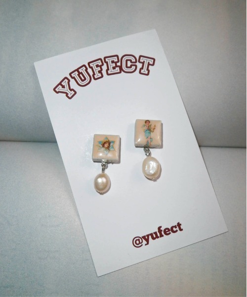 yufect(ユフェクト)の「【Yu】【it】【yufect】パールタイルピアス(ピアス(両耳用)・レディース・ベージュ・FREE)」の2枚目の写真