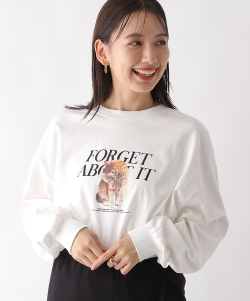 LEPSIM（レプシィム）の「猫プリントロンT　150324（Tシャツ/カットソー・レディース・オフホワイト/ホワイト・FREE）」の7枚目の写真
