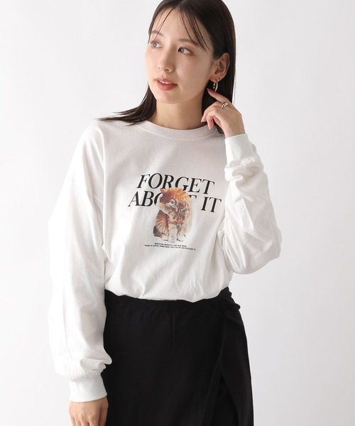 LEPSIM（レプシィム）の「猫プリントロンT　150324（Tシャツ/カットソー・レディース・オフホワイト/ホワイト・FREE）」の8枚目の写真