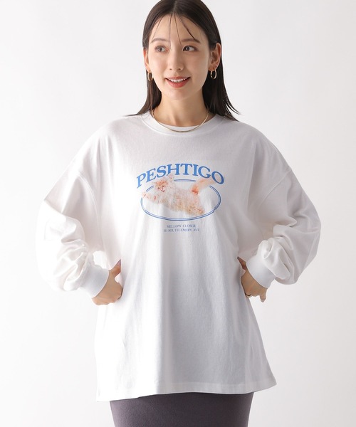 セール】猫プリントロンT 150324（Tシャツ/カットソー）｜LEPSIM