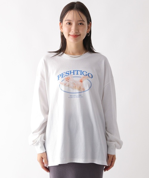 LEPSIM（レプシィム）の「猫プリントロンT　150324（Tシャツ/カットソー・レディース・オフホワイト/ホワイト・FREE）」の20枚目の写真