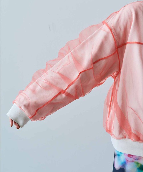 MEDE19F（メデジュウキュウ）の「ＭＥＤＥ１９Ｆ　チュールを重ねたカラースウェット（スウェット・レディース・パープル系その他/オレンジ系その他・LARGE/MEDIUM/X-LARGE）」の8枚目の写真