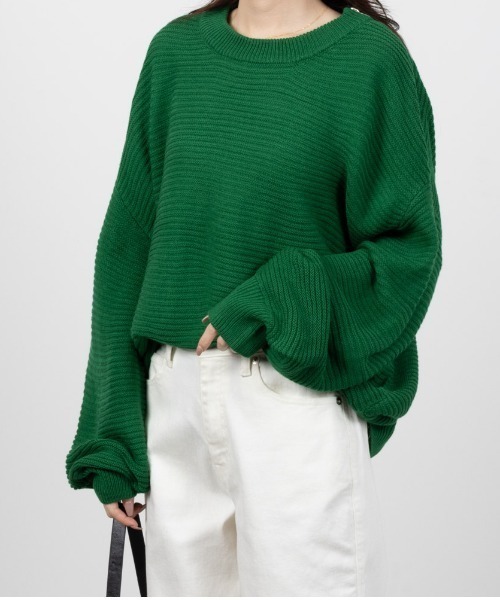 未使用 arte ダークグリーン Lサイズ ジッパーセーター DIESEL 美品 ディーゼル SLOUR DAMAGE KNIT PULLOVER ダメージ