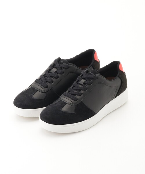 &Bridge（アンドブリッジ）の「Fitflop（フィットフロップ） RALLY LEATHER/FELT/SUEDE PANEL SNEAKERS（スニーカー・レディース・スミクロ・30）」の2枚目の写真