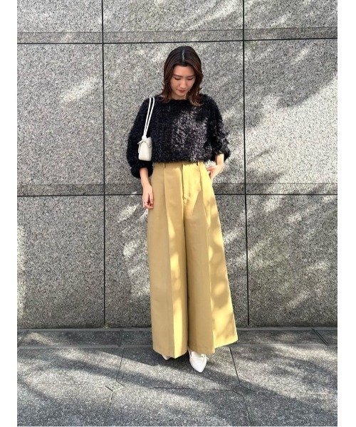 売り切れました。フリンジカットソー セール】フリルフリンジボートネックトップス（Tシャツ/カットソー