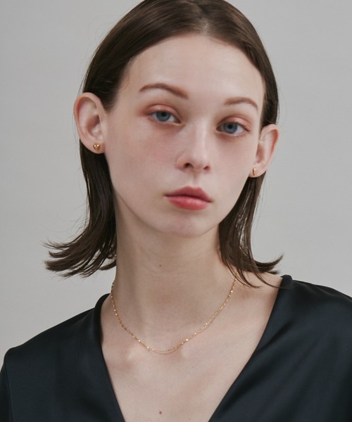 ciite' surgical stainless（シーテサージカルステンレス）の「【 金属アレルギー対応 】 グリッターチェーンネックレス サージカルステンレス   幅1mm（ネックレス・レディース・ゴールド/シルバー/ピンクゴールド・FREE）」の4枚目の写真