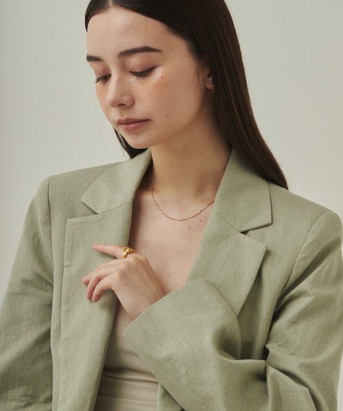 ciite' surgical stainless（シーテサージカルステンレス）の「【 金属アレルギー対応 】 グリッターチェーンネックレス サージカルステンレス   幅1mm（ネックレス・レディース・ゴールド/シルバー/ピンクゴールド・FREE）」の8枚目の写真