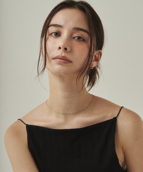 ciite' surgical stainless（シーテサージカルステンレス）の「【 金属アレルギー対応 】 グリッターチェーンネックレス サージカルステンレス   幅1mm（ネックレス・レディース・ゴールド/シルバー/ピンクゴールド・FREE）」の14枚目の写真