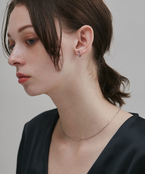 ciite' surgical stainless（シーテサージカルステンレス）の「【 金属アレルギー対応 】 グリッターチェーンネックレス サージカルステンレス   幅1mm（ネックレス・レディース・ゴールド/シルバー/ピンクゴールド・FREE）」の19枚目の写真