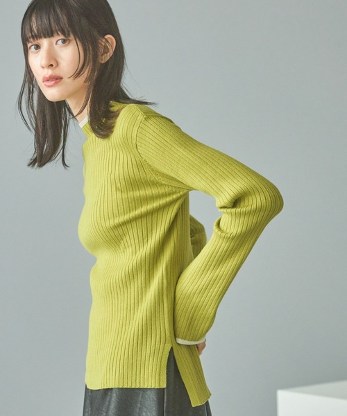 LAKOLE（ラコレ）の「12ゲージリブモックネックプルオーバー / 116703（ニット/セーター・レディース・その他2/その他1/セージグリーン/アイボリー/ブラック/ライトブルー・SMALL/MEDIUM/LARGE）」の3枚目の写真