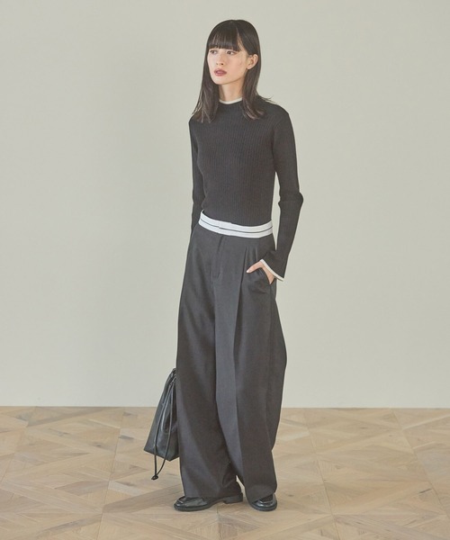 LAKOLE（ラコレ）の「12ゲージリブモックネックプルオーバー / 116703（ニット/セーター・レディース・その他2/その他1/セージグリーン/アイボリー/ブラック/ライトブルー・SMALL/MEDIUM/LARGE）」の7枚目の写真