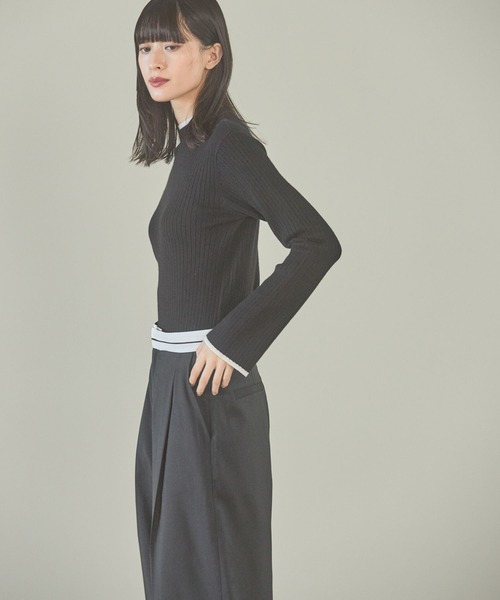 LAKOLE（ラコレ）の「12ゲージリブモックネックプルオーバー / 116703（ニット/セーター・レディース・その他2/その他1/セージグリーン/アイボリー/ブラック/ライトブルー・SMALL/MEDIUM/LARGE）」の9枚目の写真