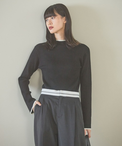 LAKOLE（ラコレ）の「12ゲージリブモックネックプルオーバー / 116703（ニット/セーター・レディース・その他2/その他1/セージグリーン/アイボリー/ブラック/ライトブルー・SMALL/MEDIUM/LARGE）」の10枚目の写真