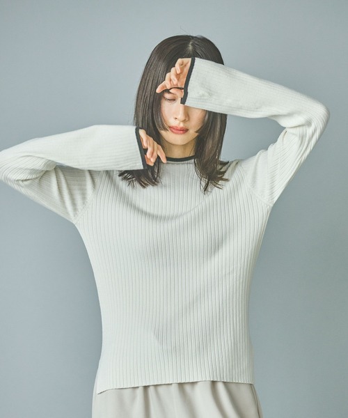 LAKOLE（ラコレ）の「12ゲージリブモックネックプルオーバー / 116703（ニット/セーター・レディース・その他2/その他1/セージグリーン/アイボリー/ブラック/ライトブルー・SMALL/MEDIUM/LARGE）」の14枚目の写真