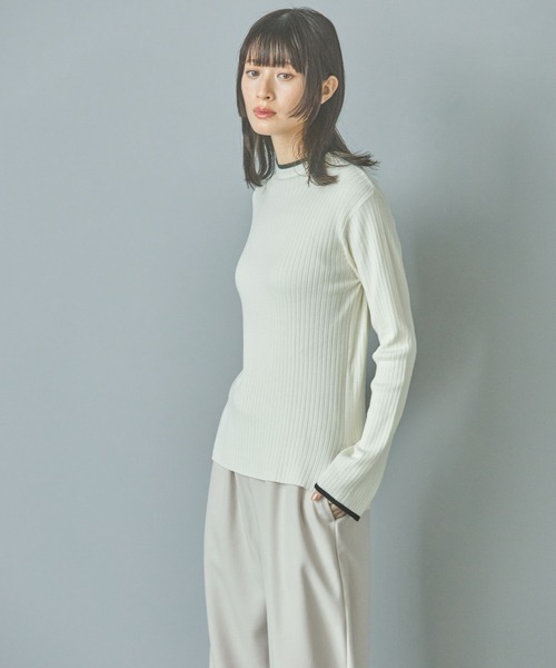 LAKOLE（ラコレ）の「12ゲージリブモックネックプルオーバー / 116703（ニット/セーター・レディース・その他2/その他1/セージグリーン/アイボリー/ブラック/ライトブルー・SMALL/MEDIUM/LARGE）」の15枚目の写真