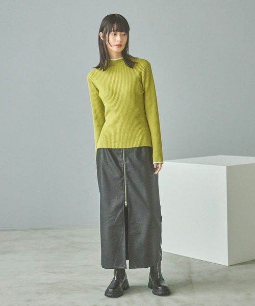 LAKOLE（ラコレ）の「12ゲージリブモックネックプルオーバー / 116703（ニット/セーター・レディース・その他2/その他1/セージグリーン/アイボリー/ブラック/ライトブルー・SMALL/MEDIUM/LARGE）」の16枚目の写真