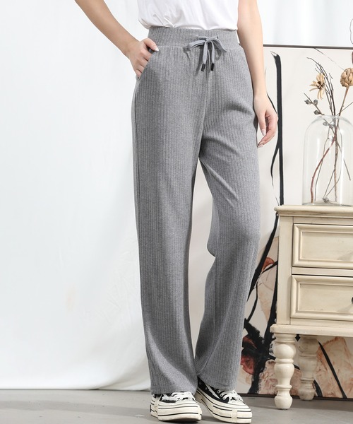 aimoha(アイモハ)の「【Aimoha】ハイウエストドレープパンツ(その他パンツ・レディース・ブラック/グレー・MEDIUM/X-LARGE/LARGE)」の1枚目の写真