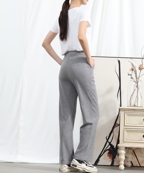 aimoha(アイモハ)の「【Aimoha】ハイウエストドレープパンツ(その他パンツ・レディース・ブラック/グレー・MEDIUM/X-LARGE/LARGE)」の3枚目の写真