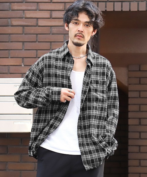 長袖先染めチェック柄ネルシャツ（シャツ/ブラウス）｜LUXSTYLE（ラグ