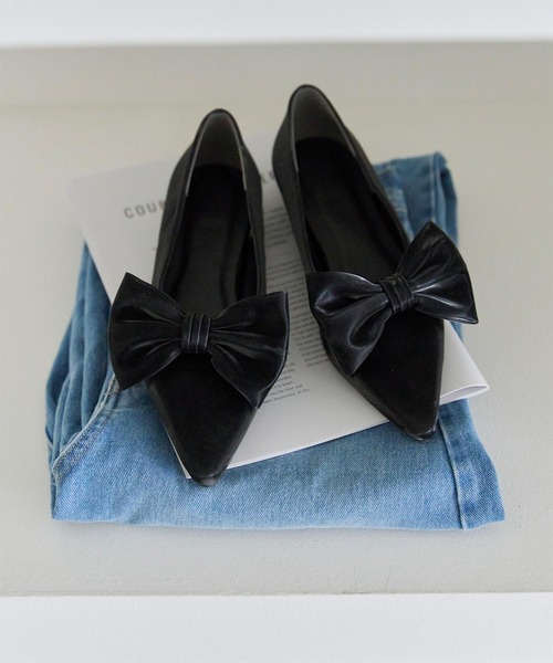 titivate(ティティベイト)の「2wayリボンパンプス(パンプス・レディース・ブラック/ライトベージュ・L/M/S/LL)」の2枚目の写真