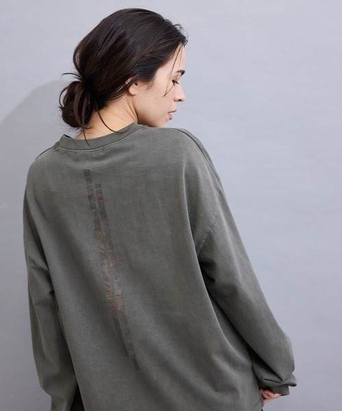 le cercle ADAM ET ROPE'(ルセルクルアダムエロペ)の「和柄Tシャツ(隠岐次郎廣有)(Tシャツ/カットソー・レディース・ホワイト/チャコールグレー・L/M)」の2枚目の写真