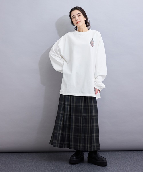 le cercle ADAM ET ROPE'(ルセルクルアダムエロペ)の「和柄Tシャツ(隠岐次郎廣有)(Tシャツ/カットソー・レディース・ホワイト/チャコールグレー・L/M)」の7枚目の写真