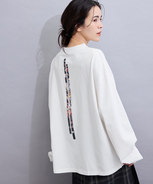 le cercle ADAM ET ROPE'(ルセルクルアダムエロペ)の「和柄Tシャツ(隠岐次郎廣有)(Tシャツ/カットソー・レディース・ホワイト/チャコールグレー・L/M)」の9枚目の写真