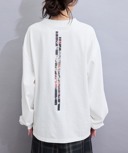 le cercle ADAM ET ROPE'(ルセルクルアダムエロペ)の「和柄Tシャツ(隠岐次郎廣有)(Tシャツ/カットソー・レディース・ホワイト/チャコールグレー・L/M)」の16枚目の写真