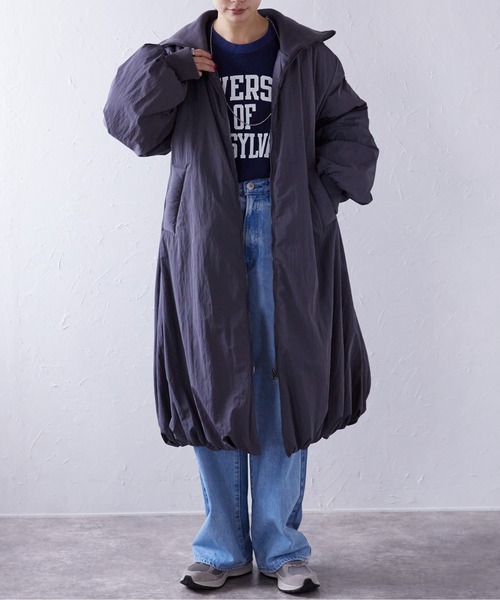 セール】中わたバルーンリブコート（ダウンジャケット/コート）｜r