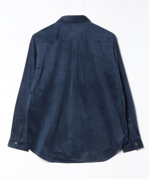 TOKYO SHIRTS（トウキョウシャツ）の「【Pitta Re:)】 コーデュロイ風　 レギュラー　長袖カジュアルシャツ（シャツ/ブラウス・レディース・ネイビー/ブラウン/ピンク/オフホワイト・M/L/LL）」の5枚目の写真